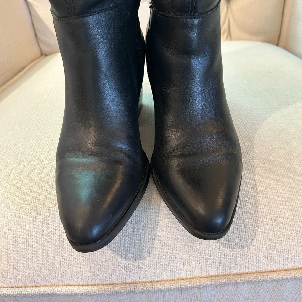 NIB Naturalizer Women's Fae Knee High Boot Black Leather Wide Calf Heeled Size 6 - Picture 6 of 16
